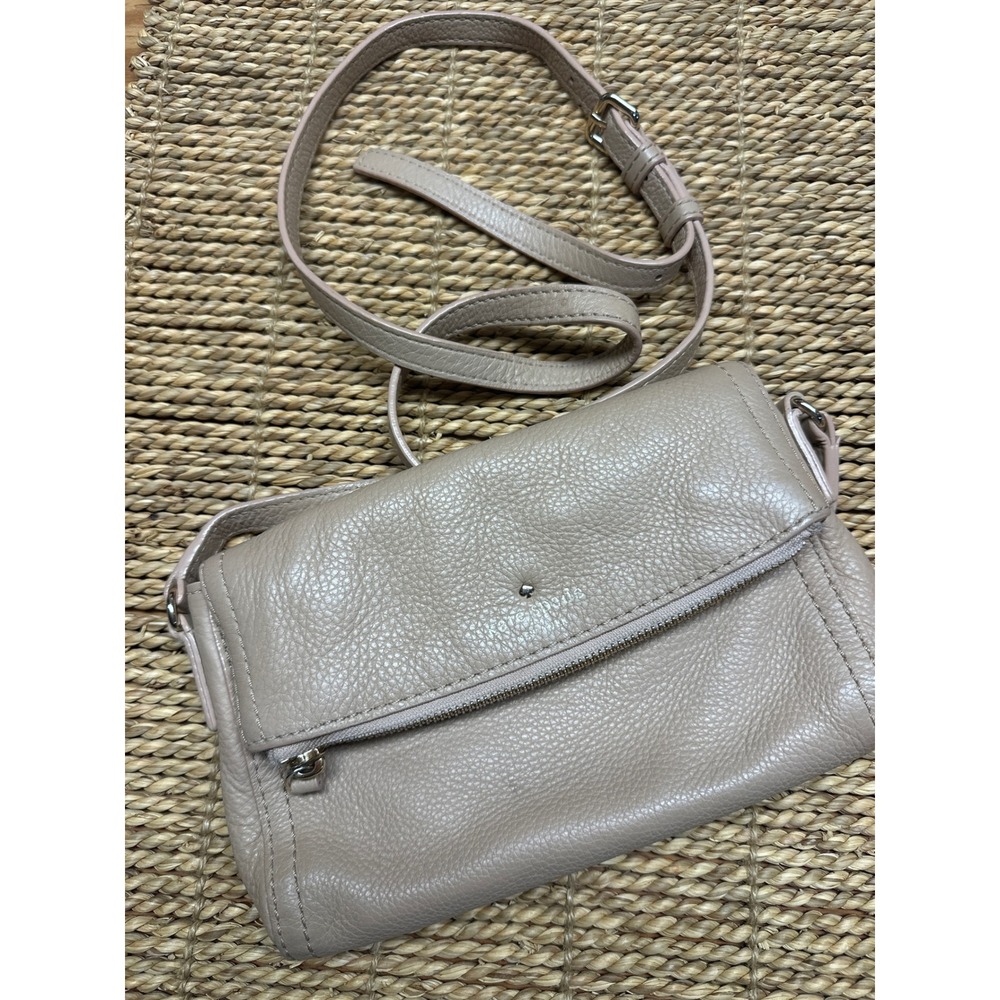 Kate Spade Mini Carson Cobble Hill Taupe Pebble Leather‎ Crossbody Bag